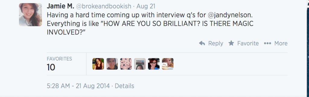 Jandy Nelson tweet