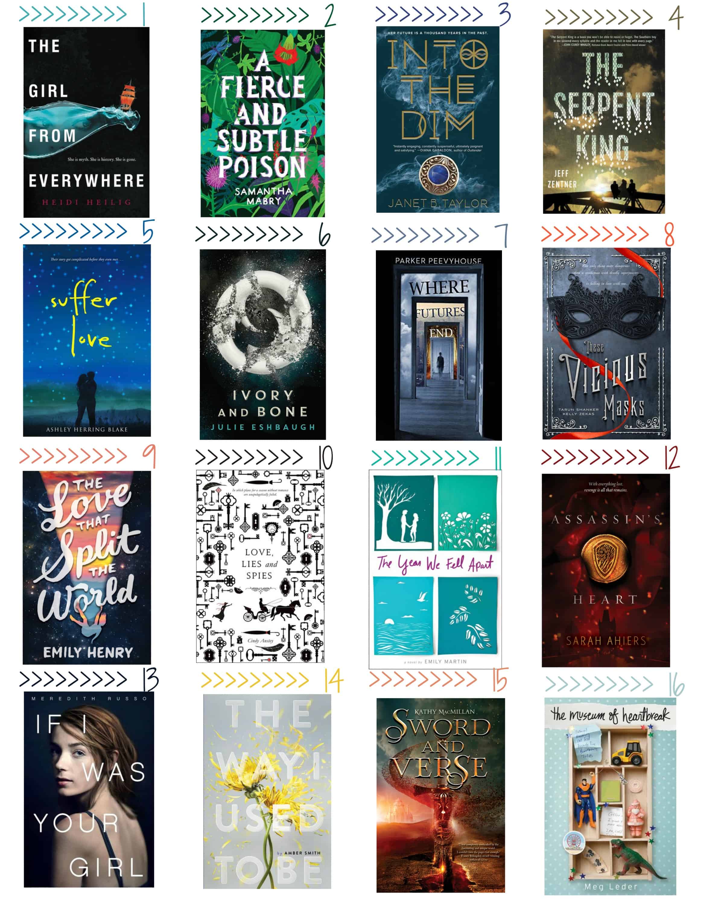 2016 YA releases - debut novels