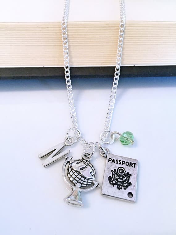 charm necklace for someone who travels