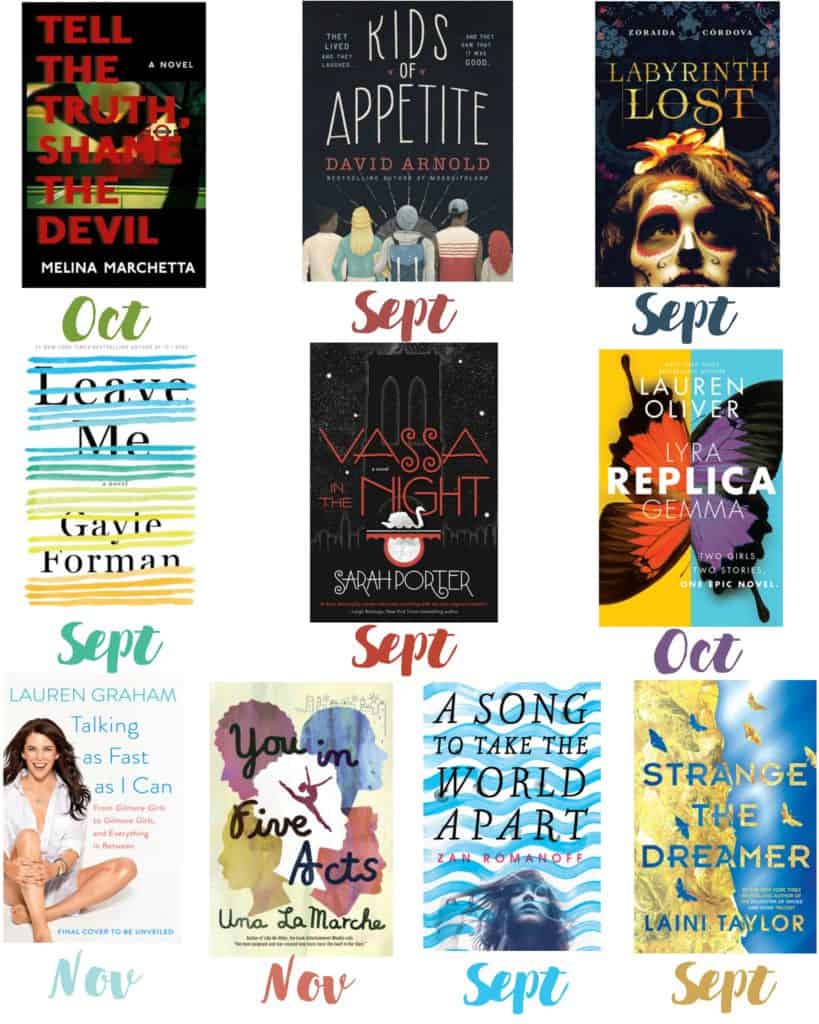 fall 2016 book releases
