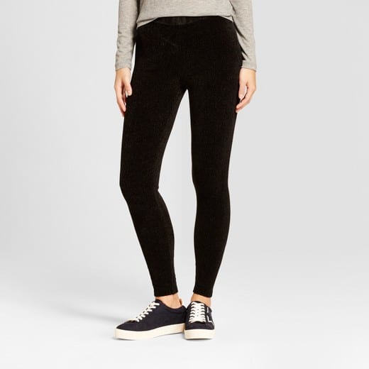 Chenille Leggings In Black