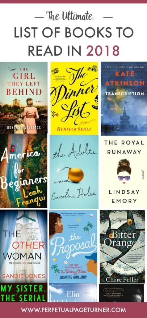 In need of a book recommendation? Check out this book list of new books to read in 2018! A little bit of every genre on the list!