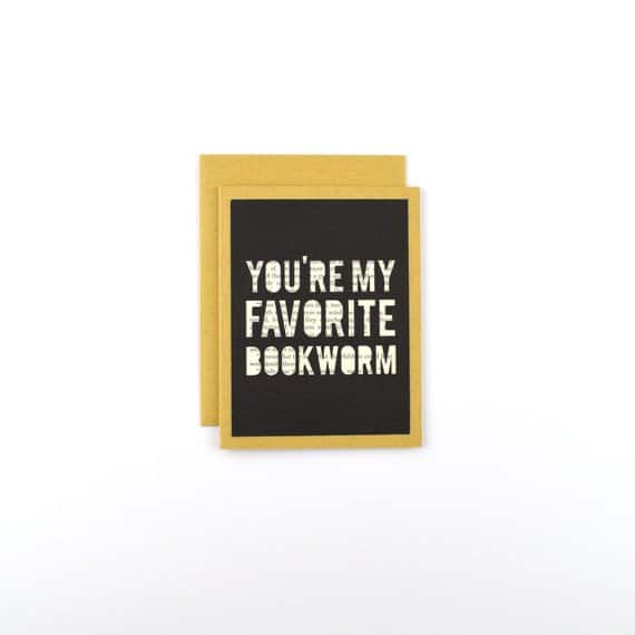 Love this bookish Valentine's Day card to give to your favorite bookworm on Valentine's Day!