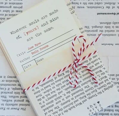Love this adorable set of literary Valentine's day cards for library lovers and librarians!