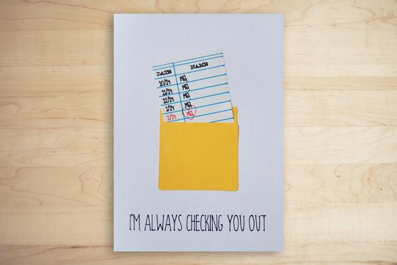 Love this librarian humor Valentine's Day card!