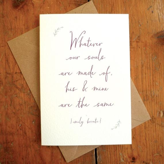 Looking for a literary valentine's day card for someone special? Check out this Wuthering Heights inspired Valentine's Day card. 