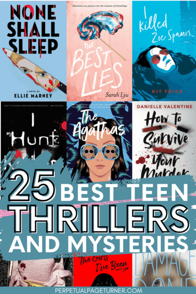 pinterest image for post -- 25 best ya thrillers and mysteries