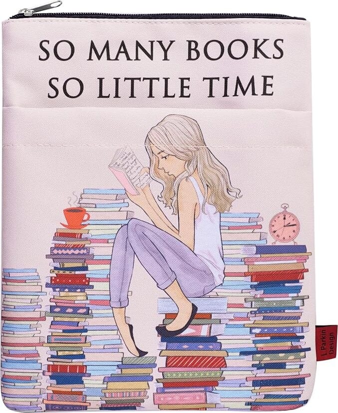 book sleeve that says "so many books so little time: